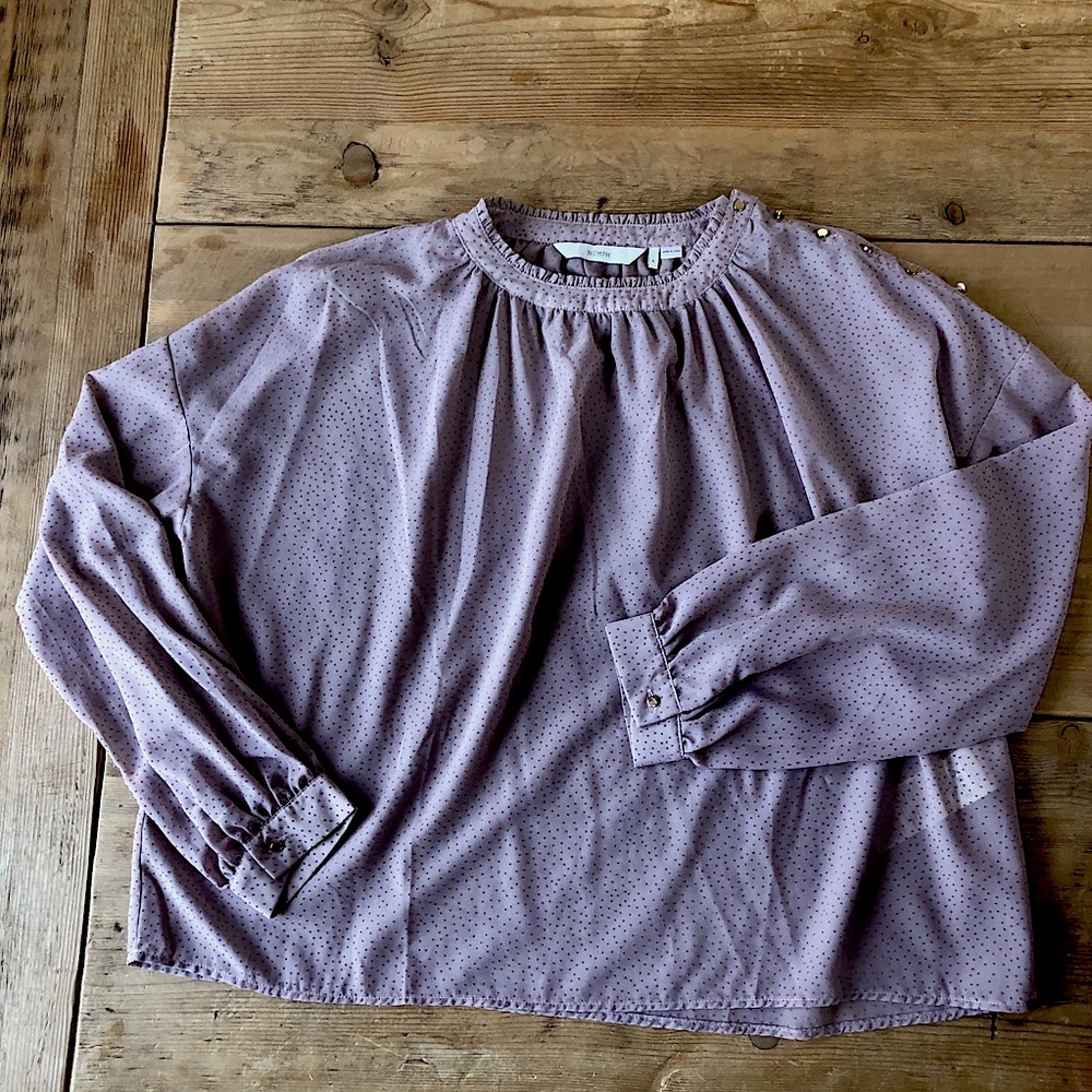 Anthropologie Brand Numph Dotted Sheer Blouse